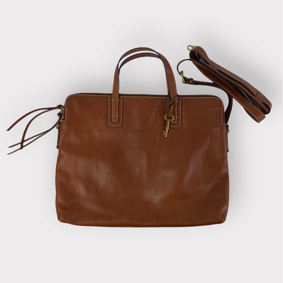 Fossil Bags Fossil Emma Leather Laptop Bag Poshmark